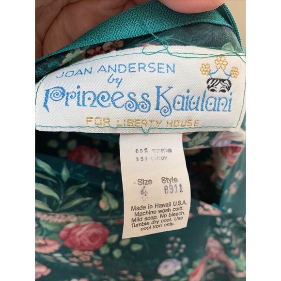 VTG Princess Kaiulani Hawaiian Liberty House Dress With Pockets Size 4 - Picture 11 of 12
